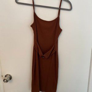 Brown Belted mini dress! Size S
